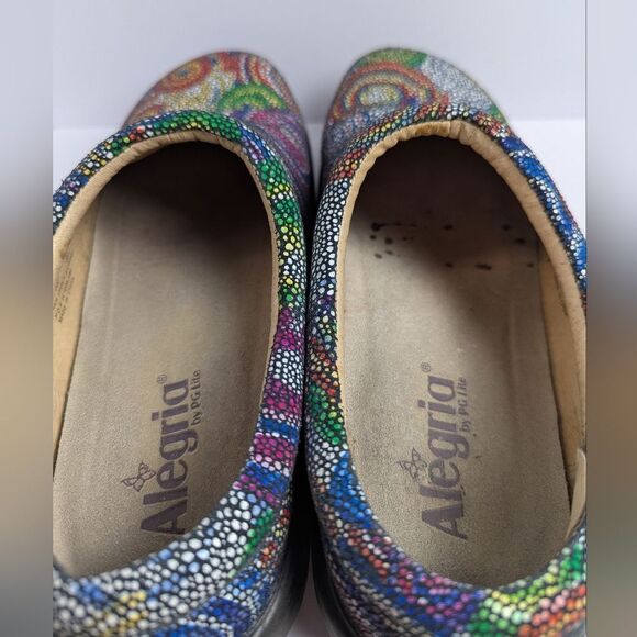 Alegria Kayla Multicolor Bullseye Mosaic Comfort Clog Mules 39 EU 8/8.5 US - Picture 6 of 8